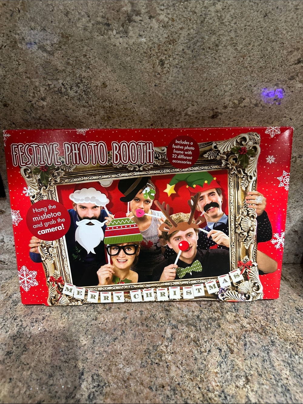 Festive Photo Booth Frame Kit - Red Holiday Party Props